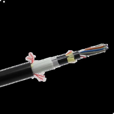 three jacket ADSS Fiber Optic Cable 48 Core Single Mode OS2 All Dielectric Self-Supporting Anti-Bird Pecker