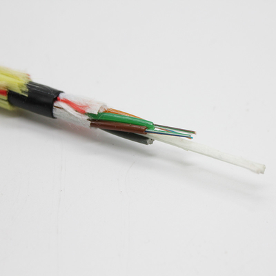 Farelerin ısırmasına karşı açık hava optik fiber kablosu Aerial Single Mode 12 48 96 Core Adss fiber optic cable