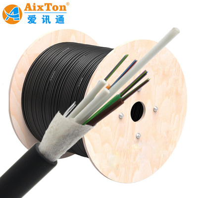 Tüm Dielektrik Metal olmayan GYFTY 12- 288 Core SM G.652D Kanal Fiber Optic Kablo