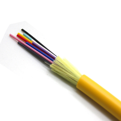 GJFJV Kapalı Kablo 1-24 çekirdekli optik fiber kablo Turuncu/sarı renk ile dağıtım iletişim