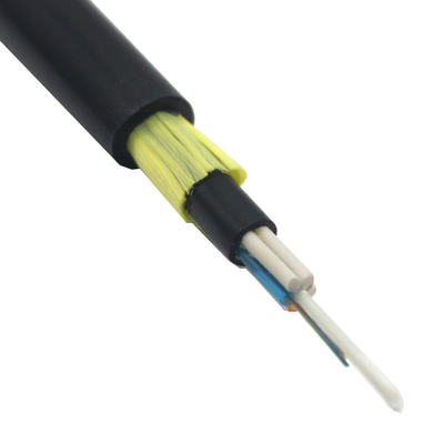 Havadan 12 24 96 Çapraz Dış Fiber Optik Kablo G652d Fiber Kendini Destekleyen Zırhlı olmayan ADSS