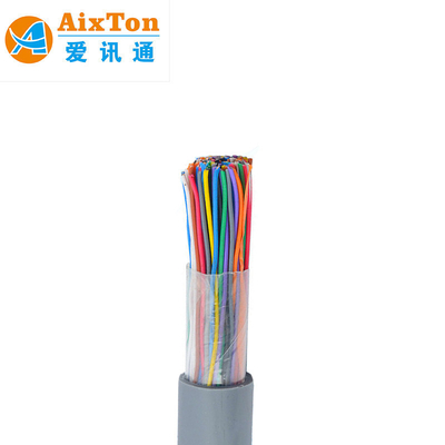 Kapalı telefon kablosu 24Awg 26Awg PVC ceket çıplak bakır/CCA iletken iletişim kablosu 100 çift tipini düşüren tel