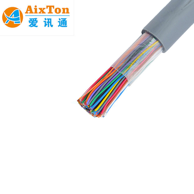 İletişim için 100 çiftli kapalı telefon kablosu 24AWG 26AWG PE yalıtım malzemesi YD/T838.4-2003 Standart