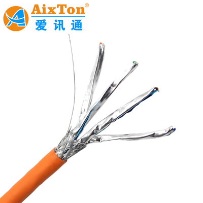 Kat 7 Kablo 23AWG Katı Saf Bakır FFTP SFTP Kalkanlı CAT7 Cat8 Ağ Kablo