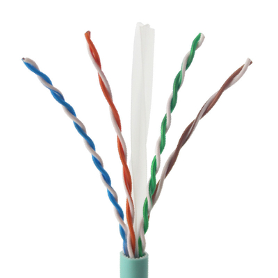 İç mekan PVC Ceket Ağ Kablosu 1000ft/305m İzole edici malzemeler Renk kodlu PE Cat6A UTP 0.57mm Bakır