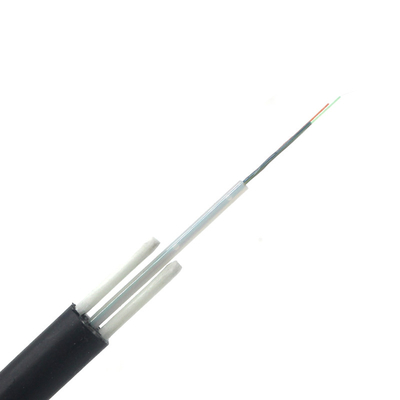 Açık hava Ftth 24 çekirdekli fiber optik hava düşürme kablosu yuvarlak GYFXTY kablosu tek boru tüm dielektrik hava kablosu