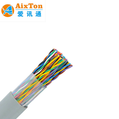 Çok çiftli iletişim kablosu 0.4mm 0.5mm çıplak bakır telefon kablosu kapalı kapalı 10 20 25 50 100 120 200 1200 Çift