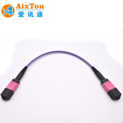 Vietnam Üretimi MM OM4 MTP / MPO 8 12 24 çekirdek Kablo Fiber Optical Patch Cord