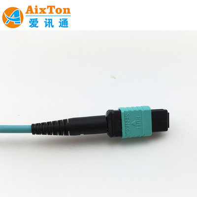 Vietnam OM4 MTP/MPO 8 12 16 24 Core Fiber Single Mode Optic Patch Cord Kablo 10G Ethernet için 850nm'de 300m mesafe