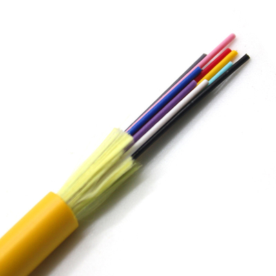 GJFJV 2 24 çekirdek OEM sarı Kapalı tek modlu Çok modlu Çok çekirdekli Fiber Optik Kablo Çok modlu OM1 OM2 Fiber