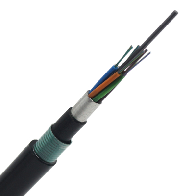 GYTA GYTA53 Yeraltı su geçirmez dış mekan 24 48 96 144 çekirdekli G652D tek modlu zırhlı fiber optik kablo