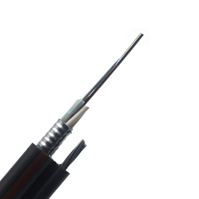 Dış Üst Başlıklı Kendini Destekleyen Şekil 8 Fiber Optic Kablo 48 çekirdekli GYTC8S Zırhlı Tek Modlu G.625D PE Dış Ceketli