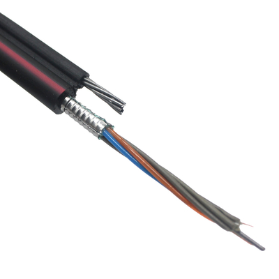 1-144 Çekirdekli Havai Figür 8 Zırhlı Fiber Optik Kablo 1KM 2KM 4KM Siyah Dış Mekan FTTH Kendinden Destekli Optik Kablo GYTC8S