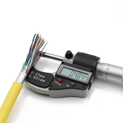 Sarı LSZH Cat3 UTP ve FTP 24AWG 10 /20 / 50 / 100 / 200 Çiftli İç Dış Mekan Çoklu Çiftli Telefon Kablosu